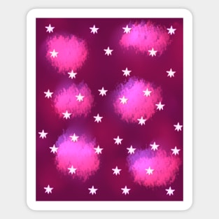 Pink Clouds and Stars Sticker